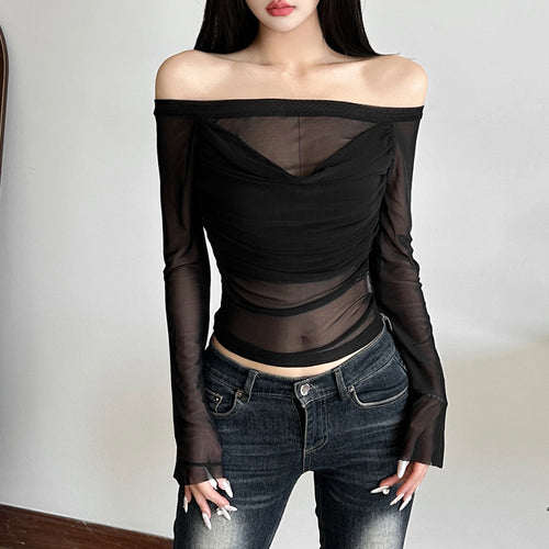 Damer Off-Shoulder Top med raffinerede flæsedetaljer Stilla