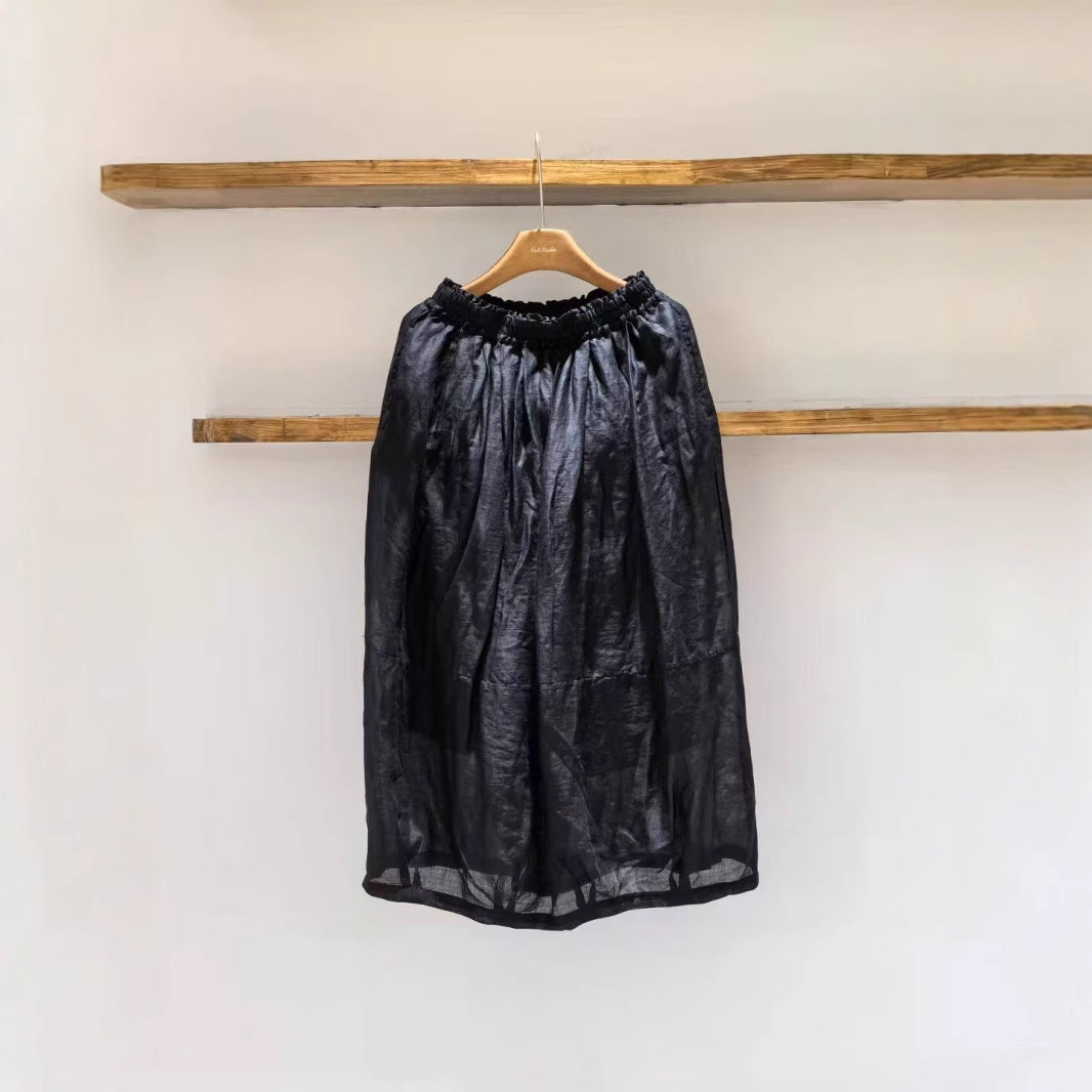 Femme Samlet Talje Maxi Nederdel Stilla