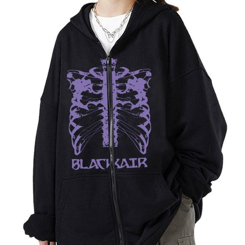 Kvindernes hoodie med innovativt skeletdesign Skovae