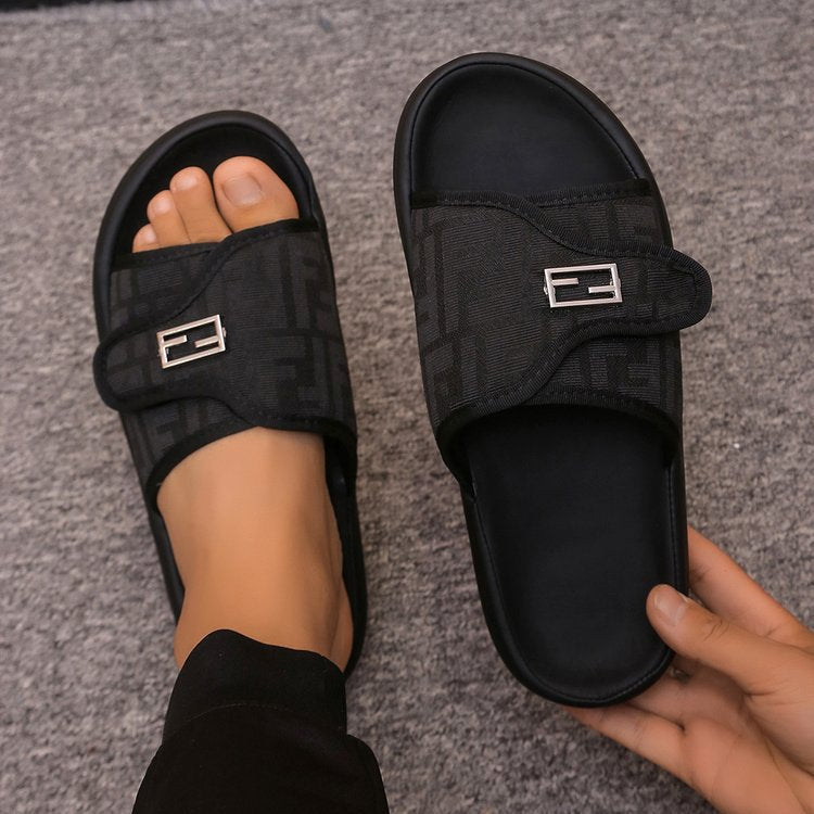 Dame slide-sandaler med moderigtigt design og anatomisk fodseng Stilla