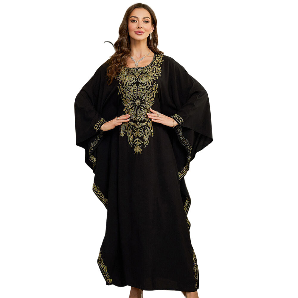 Dame Kaftan med kunstneriske broderier Stilla
