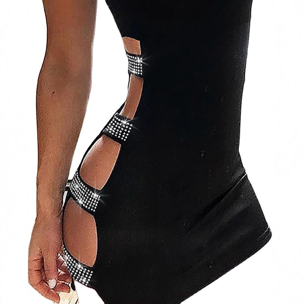Dame figursyet minikjole med transparente sideindsatser Skovae