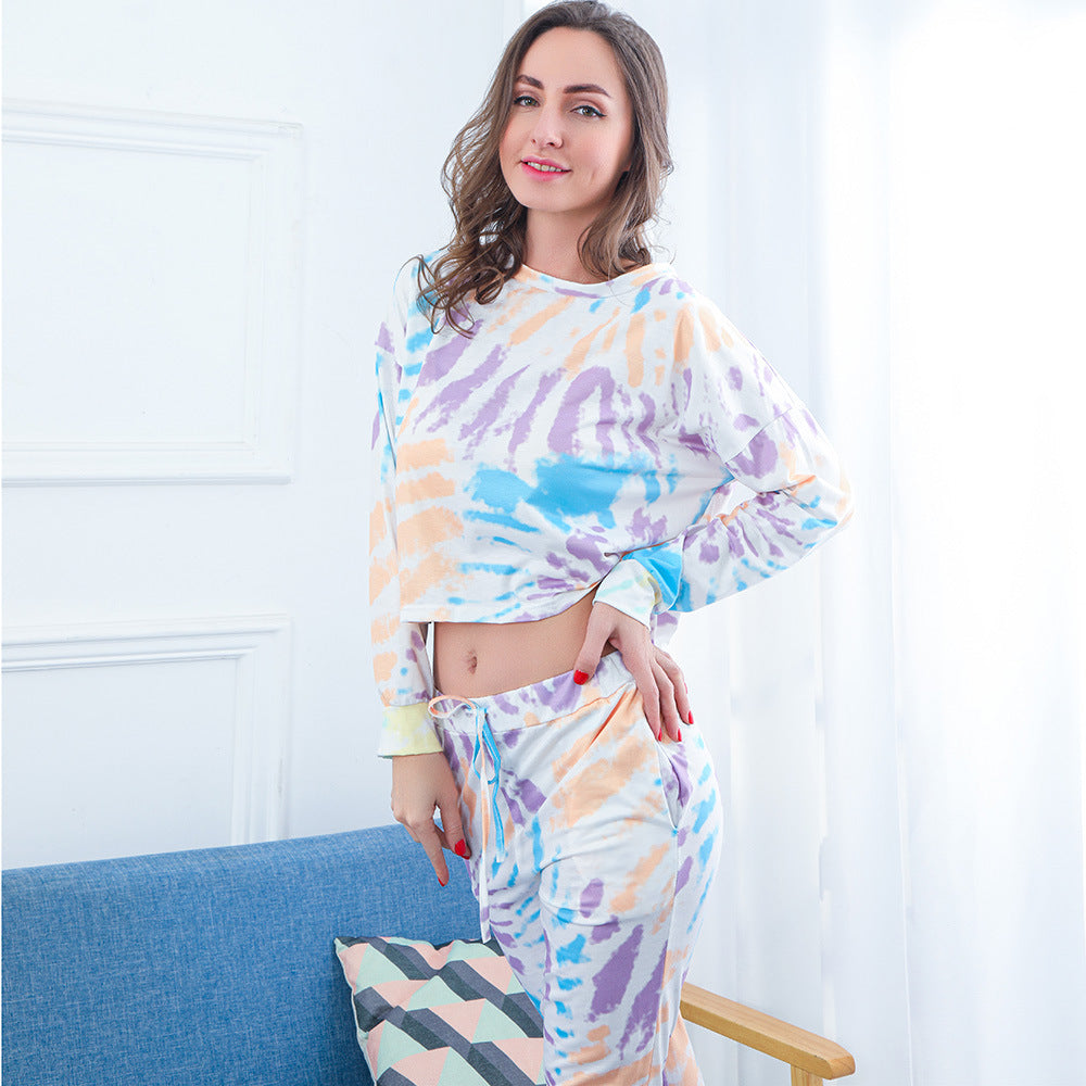 Kvinder Tie-Dye Loungewear Sæt Stilla