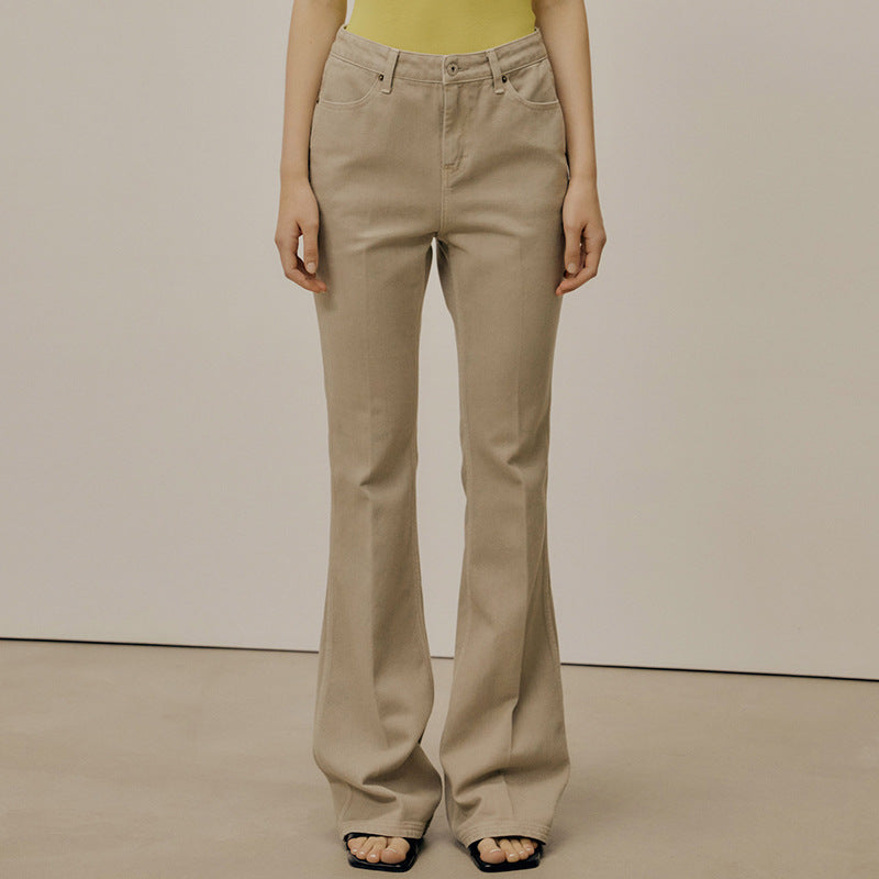 Dame High-Waist Bootcut Jeans med behagelig pasform Stilla