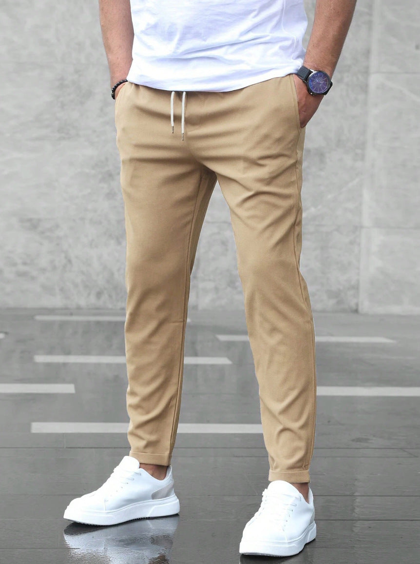 Herre Slim-Fit Fritidshose med elastisk talje og moderne sidelommer Stilla
