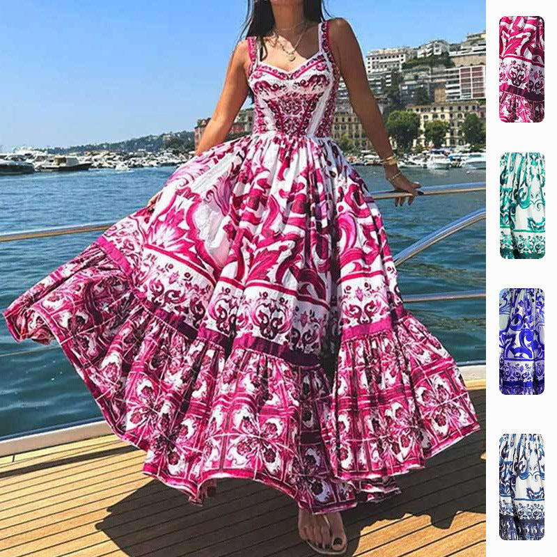 Damer maxi kjole med elegant A-line snit og detaljeret udsmykning Stilla
