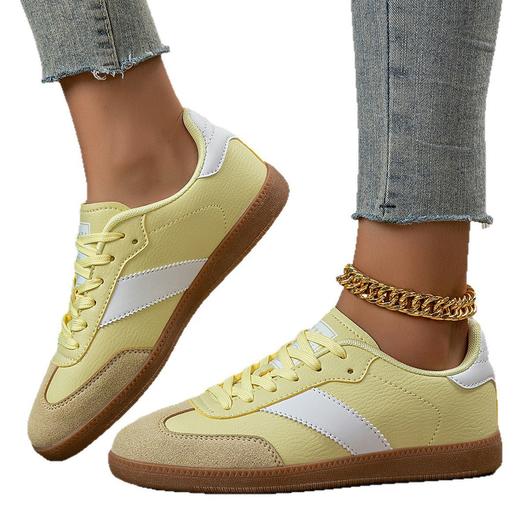 Dame nan retro-inspirerede sneakers med lav skæring, gummisål og velour tåhætte Skovae