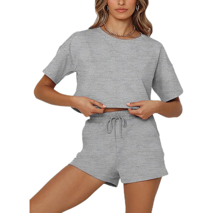 Damer afslappet crop-top og shorts sæt Stilla