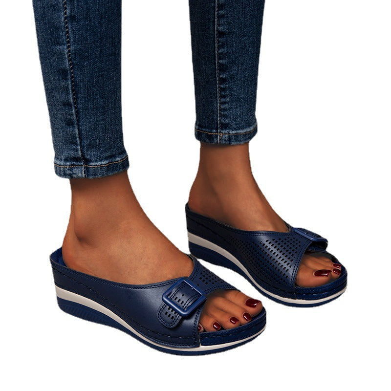 Dame Komfortable Tå-sandaler med ergonomisk fodseng og åndbart overfladestruktur Stilla