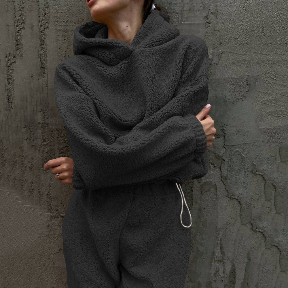 Dame Fleece-Hoodie og Joggingbukser Sæt Stilla