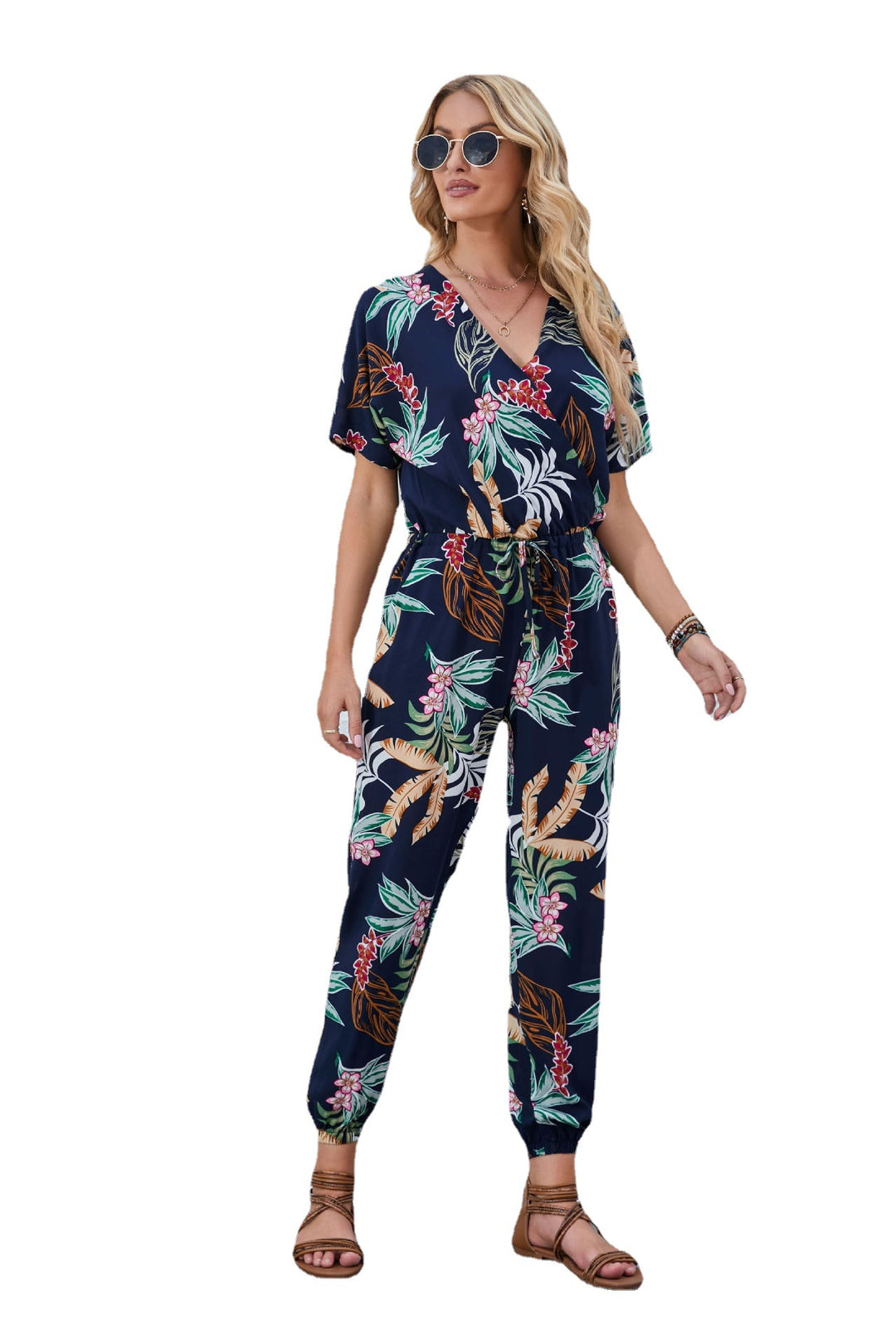 Dame Floral Print Afslappet Overall Stilla