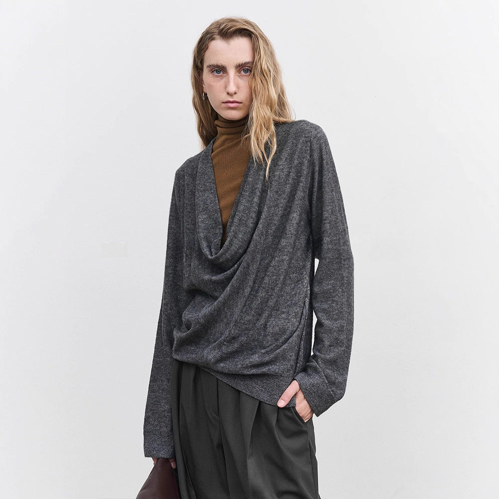 Dame afslappet turtleneck sweater lavet af højkvalitets finstrik Stilla