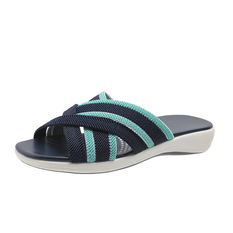 Dame Komfortable Slide-sandaler med moderigtigt remdesign og ergonomisk fodbede Stilla