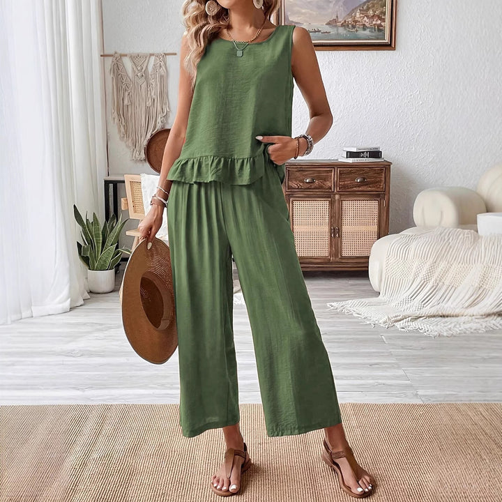 Damer luftig jumpsuit med flæse Stilla