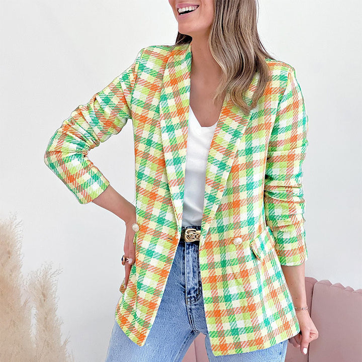 Dame mode Tweed-blazer med struktureret overmateriale og afslappet pasform Stilla