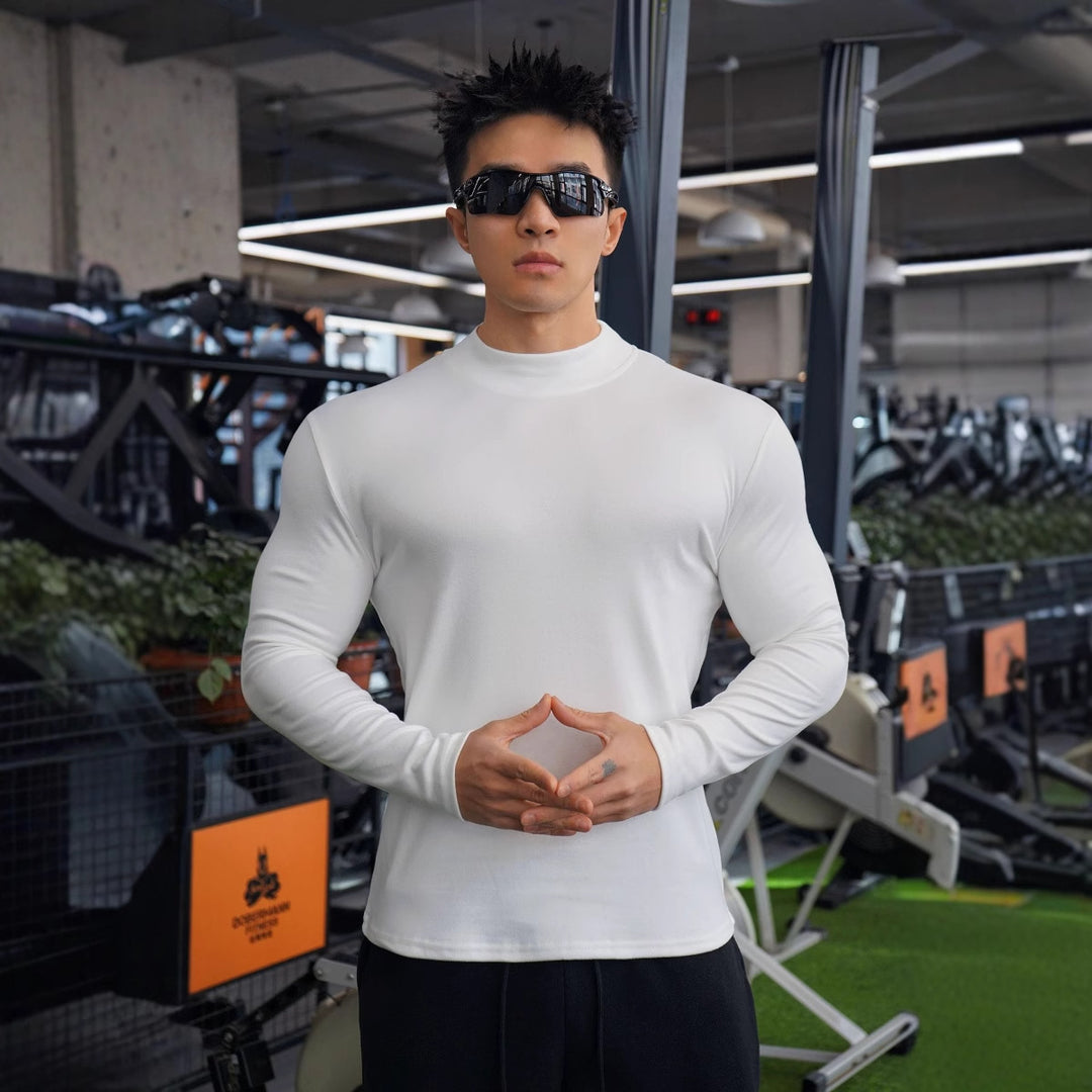 Herre Fitness Langærmet shirt med moderne snit og åndbar teknologi Stilla