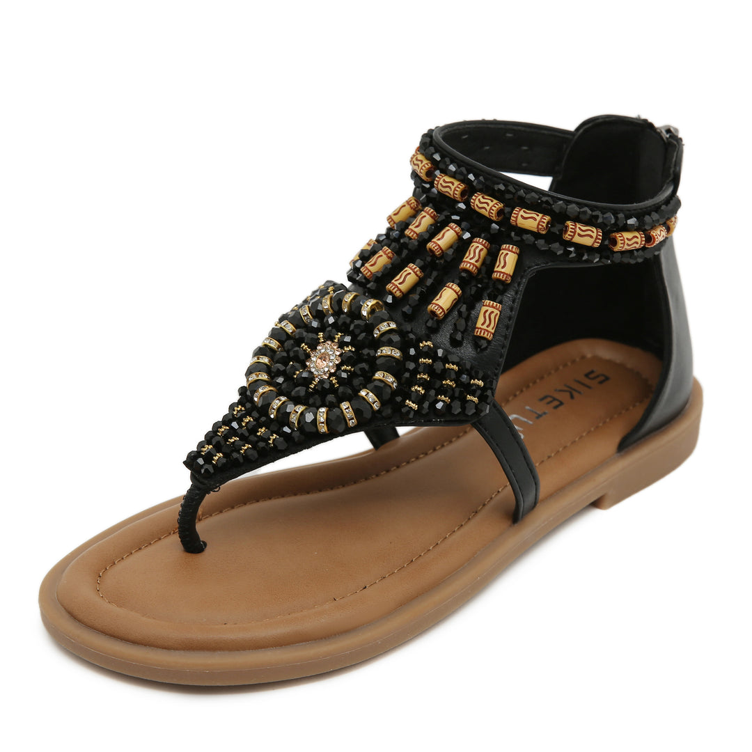 Dame Sandaler med dekorative perleudsmykninger Stilla