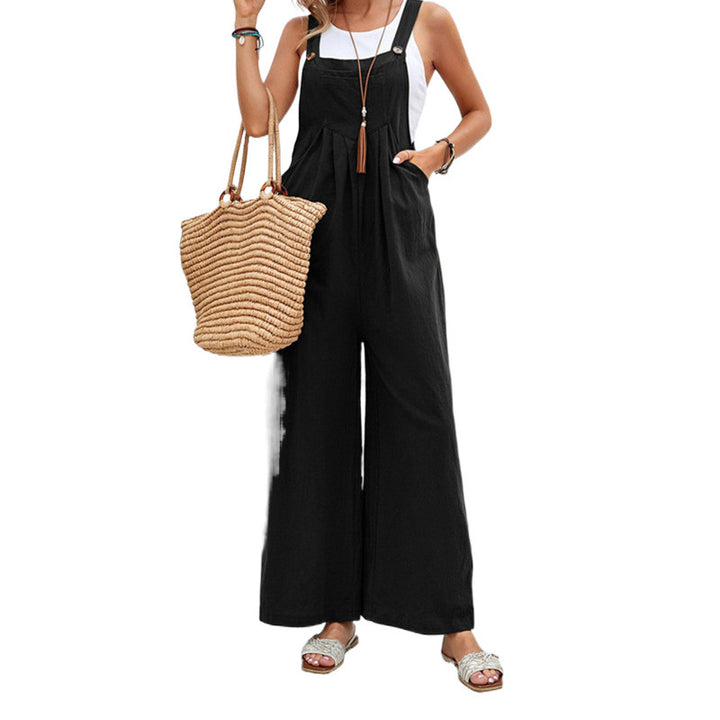 Dame bred overalls med afslappet snit og raffinerede detaljer Stilla