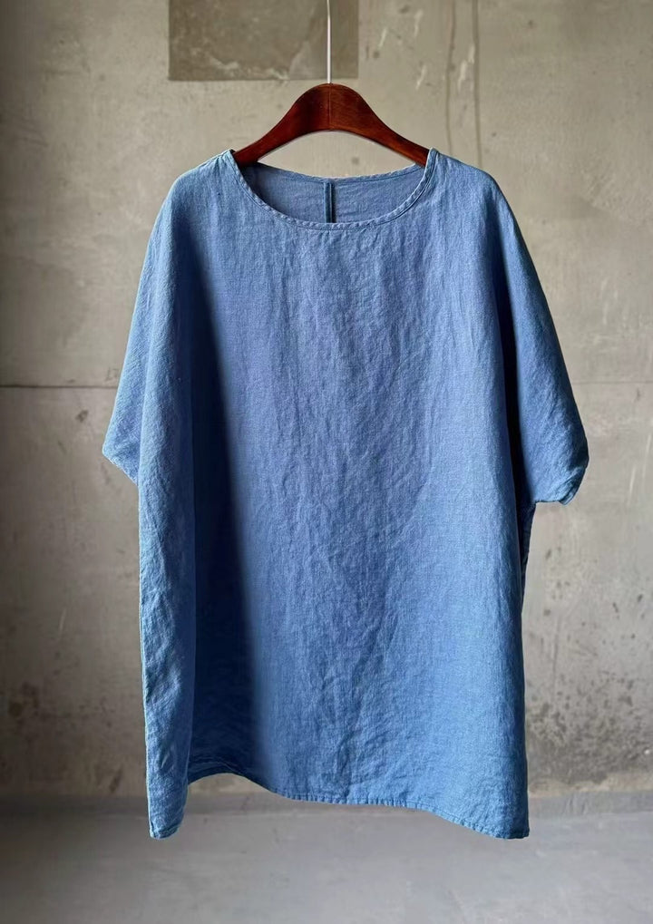 Dame Relaxed Fit Linned Tunika Top Stilla