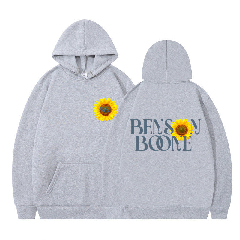 Kvinders hoodie med unikt solsikke design og komfortabel pasform Skovae