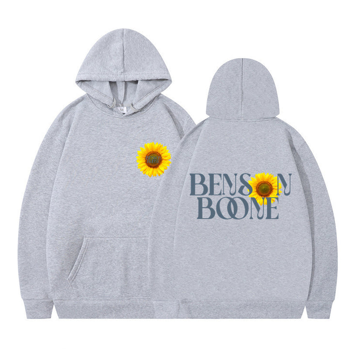 Kvinders hoodie med unikt solsikke design og komfortabel pasform Skovae