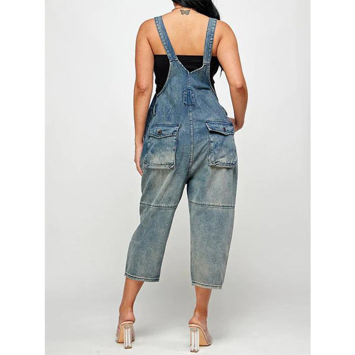 Dame Overall i denim med knapdetalje Stilla