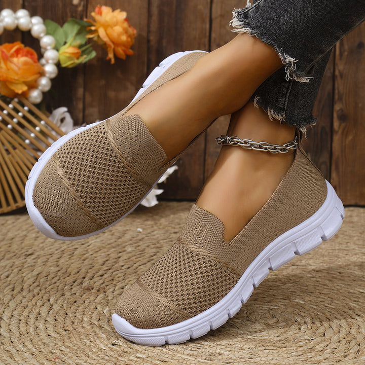Dame åndbare Slip-On sneakers med elastisk overdel og fleksibel sål Stilla