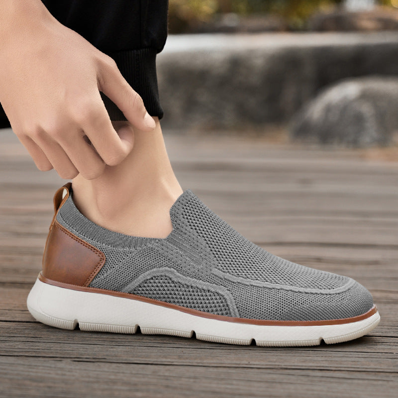 Herrer nan åndbar strikslippers med elastisk indgang og stødabsorberende EVA-sål Skovae