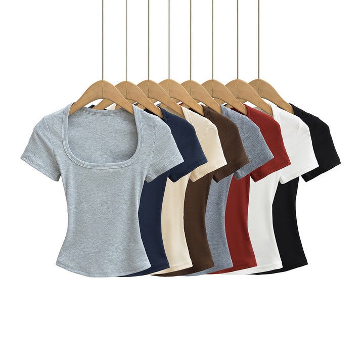 Dame figursyet rundhalset T-shirt lavet af kvalitetsjersey Stilla