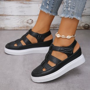Dame plateau-sandaler med åndbare remme og komfortabelt fodseng Stilla