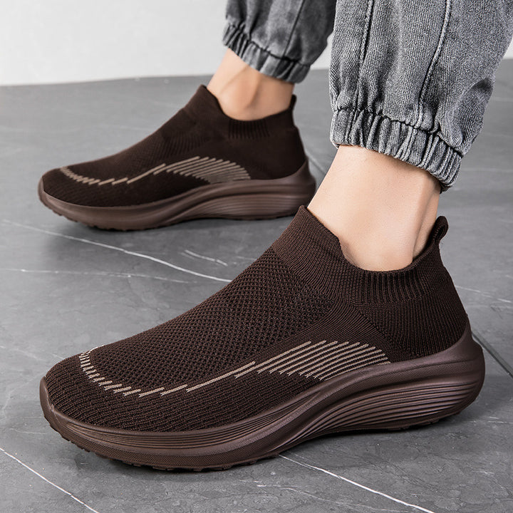 Herrer nan sokkelignende strikkesneakers med sømløst overmateriale og stødabsorberende sål Skovae