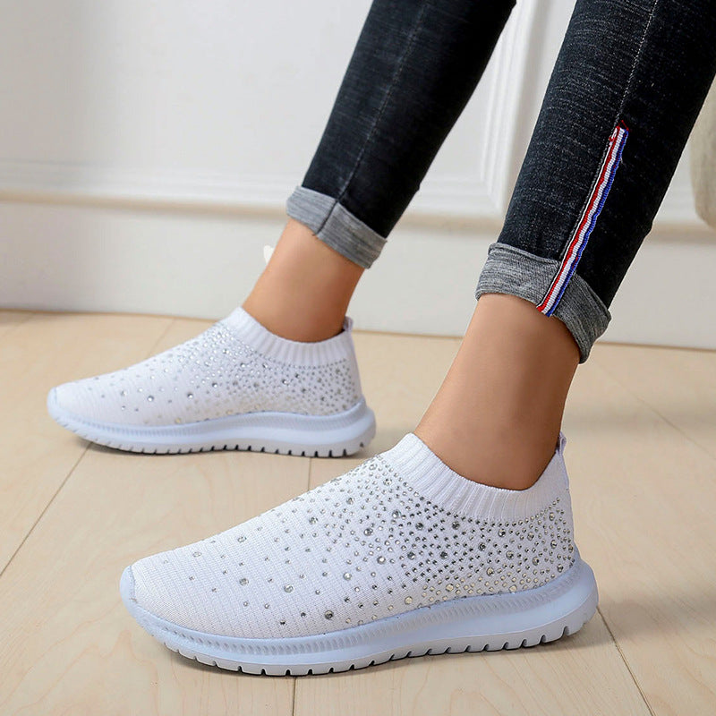 Dame Sportliche Glitter Sneakers Stilla