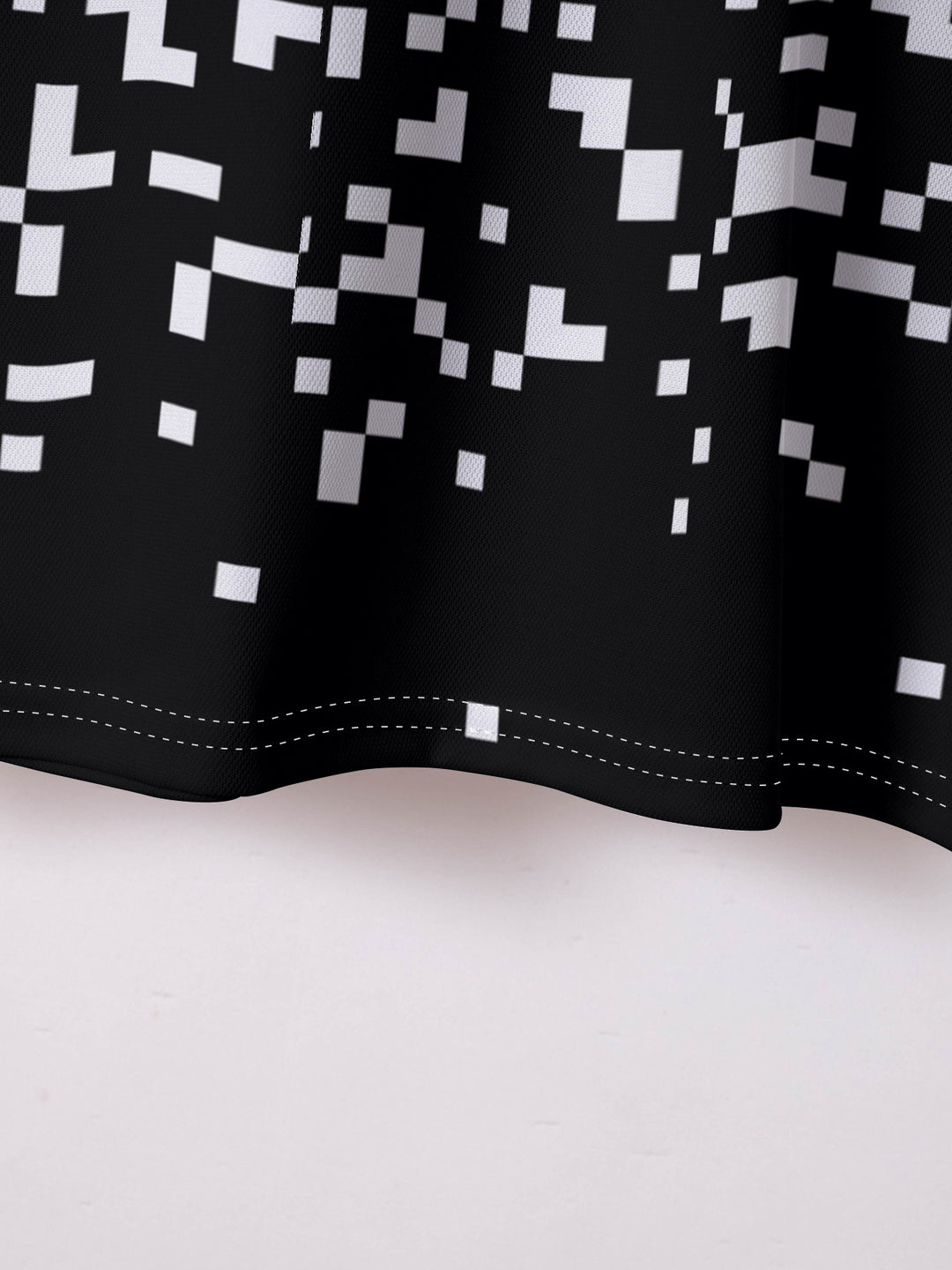 Herrer Poloshirt med moderne pixelmønster og åndbare egenskaber Stilla