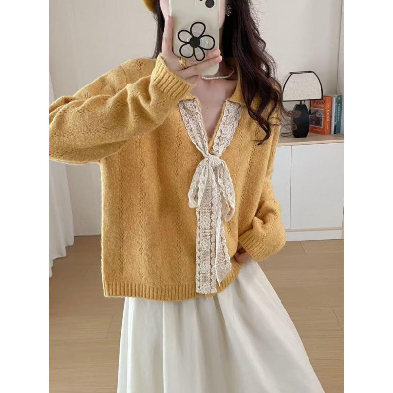 Kvinders cashmere sweater med blonder og afslappet pasform Stilla