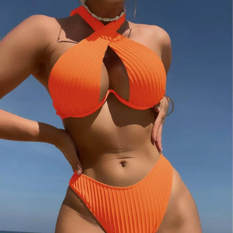 Dame Design-Bikini med krydsede overdele Skovae