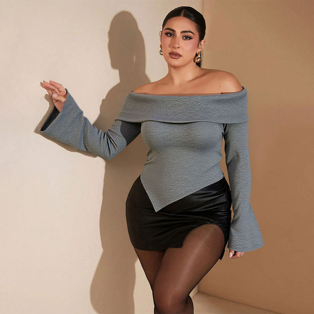 Dame Offshoulder top med bred ærme Stilla