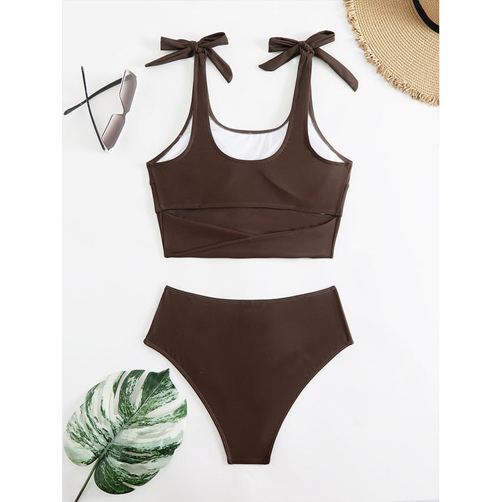 Dame Højskåret Bikini Sæt med justerbare Bindebånd Stilla