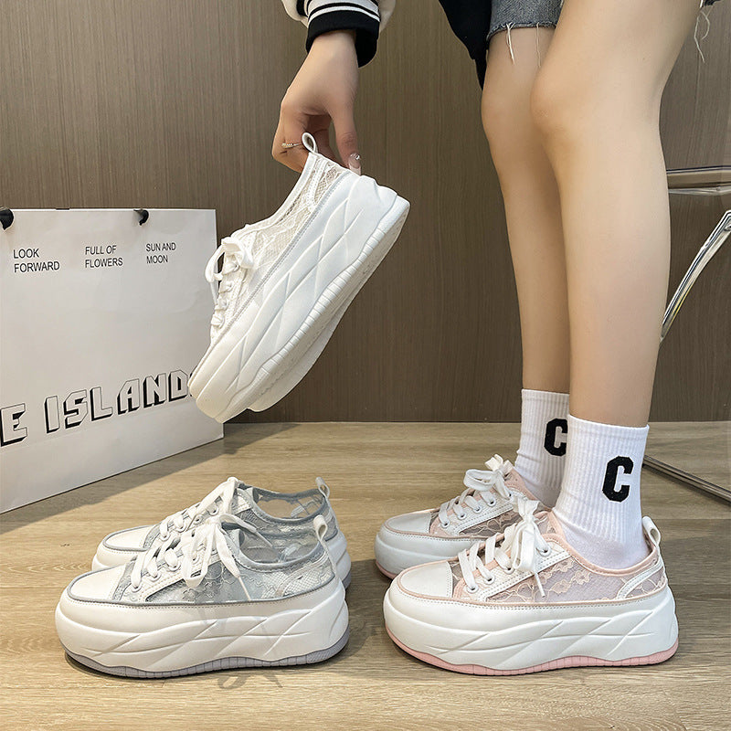 Dame Plateausneakers med gennemsigtigt netdesign Stilla