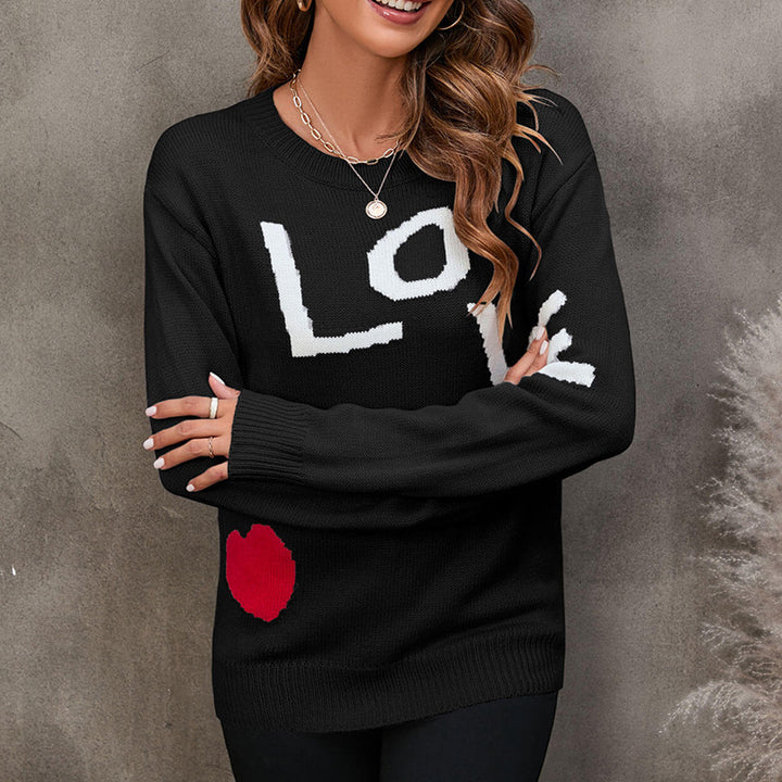 Dame Designer Sweater med Stilla bogstaver
