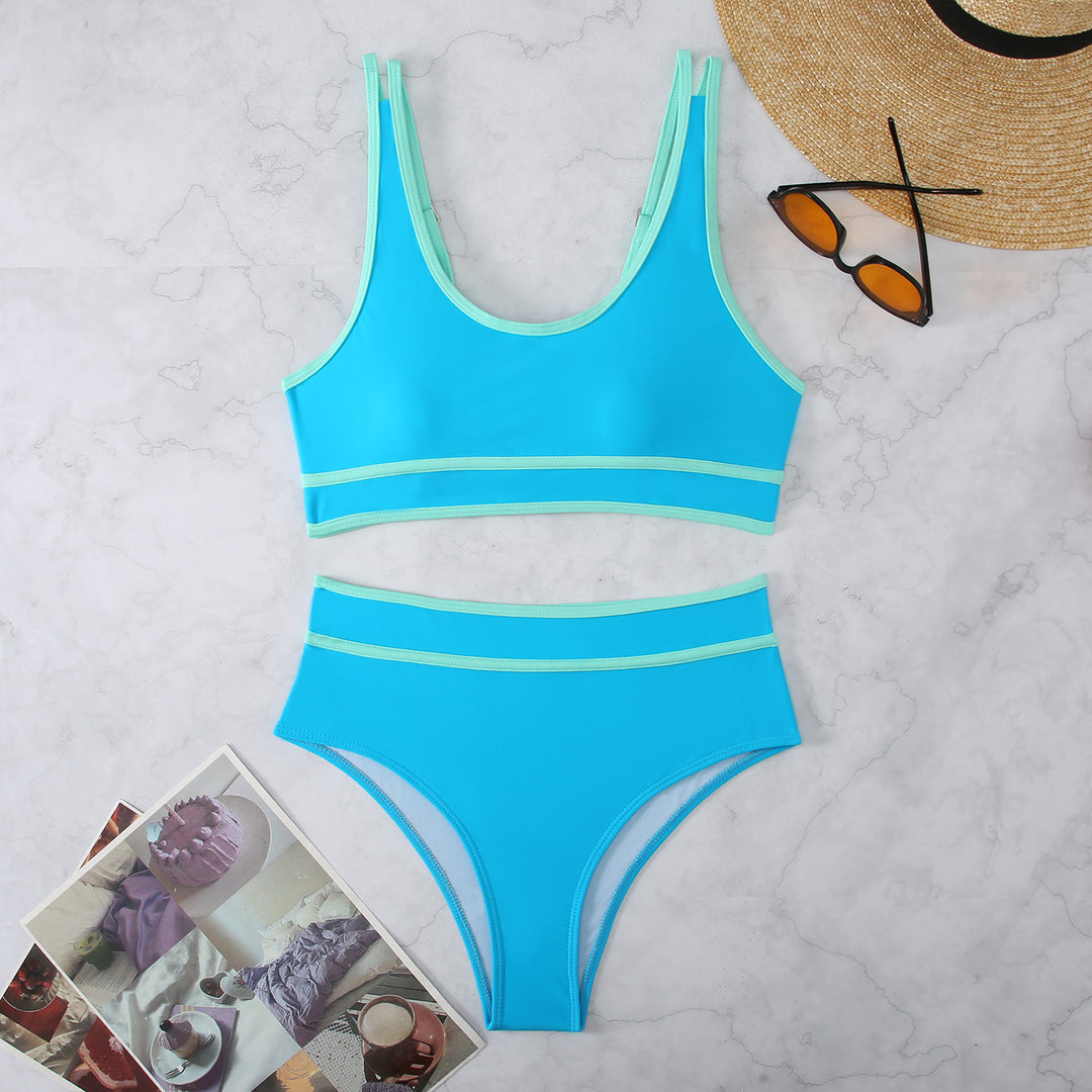 Dame Sporty Højskåret Bikini Sæt Stilla