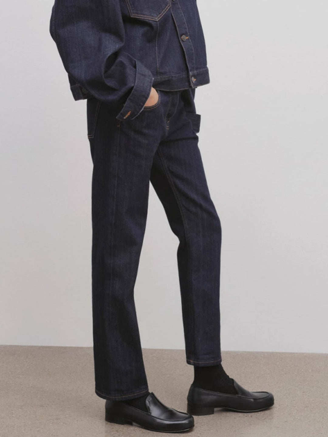 Dame højt skårede jeans i klassisk snit og høj kvalitet denim Stilla