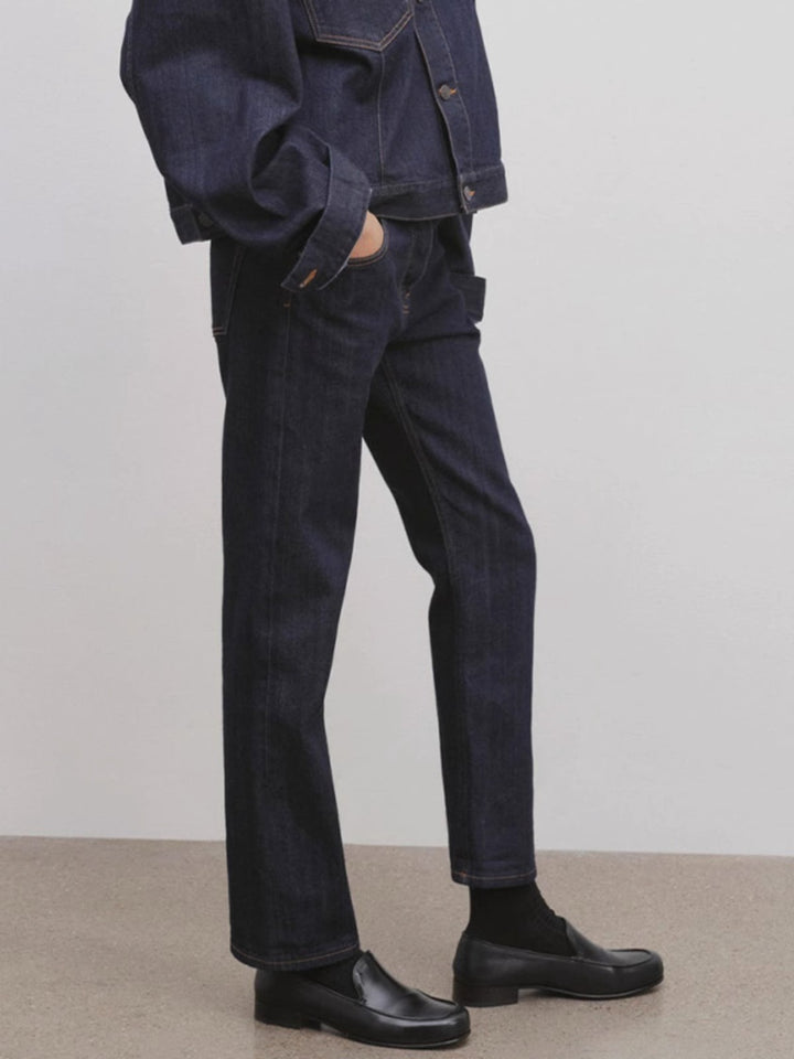 Dame højt skårede jeans i klassisk snit og høj kvalitet denim Stilla