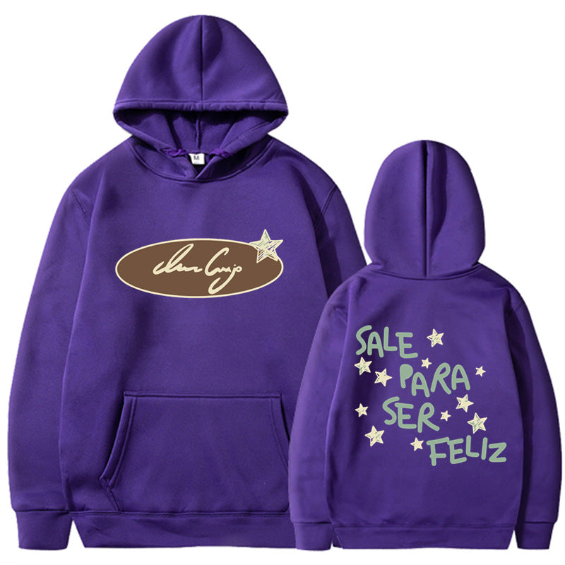Kvinders hoodie sweatshirt med kreativ skrifttype og iøjnefaldende design Skovae