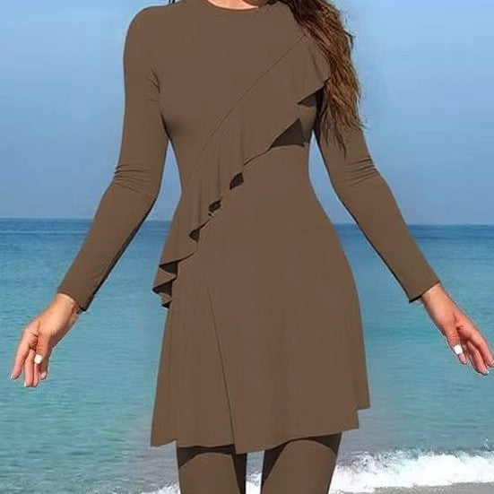 Dame Sporty Badedragt med Wrap Skirt Skovae