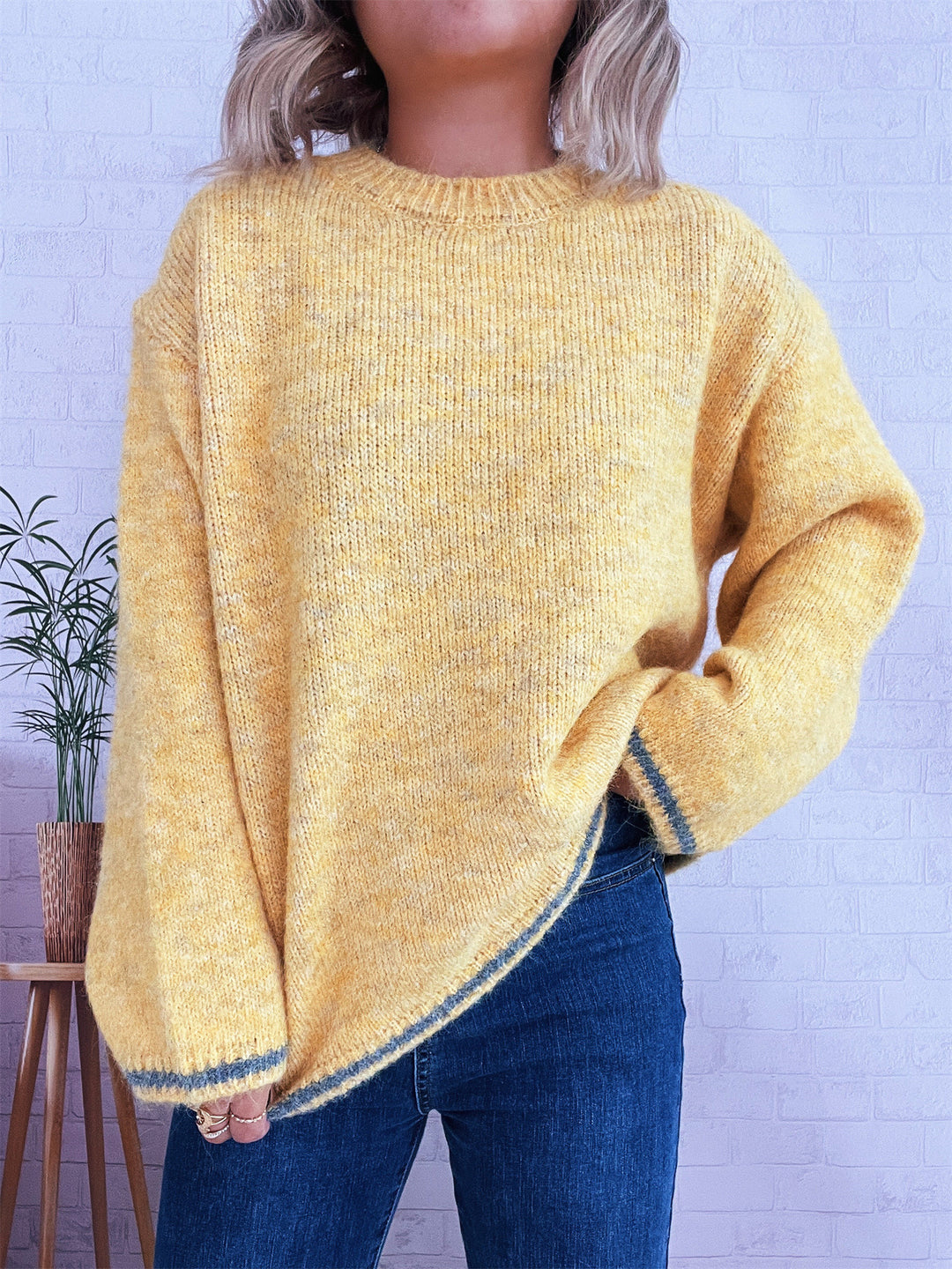 Dames Cozy Knit Sweater med Blødt Materiale og Afslappet Pasform Stilla