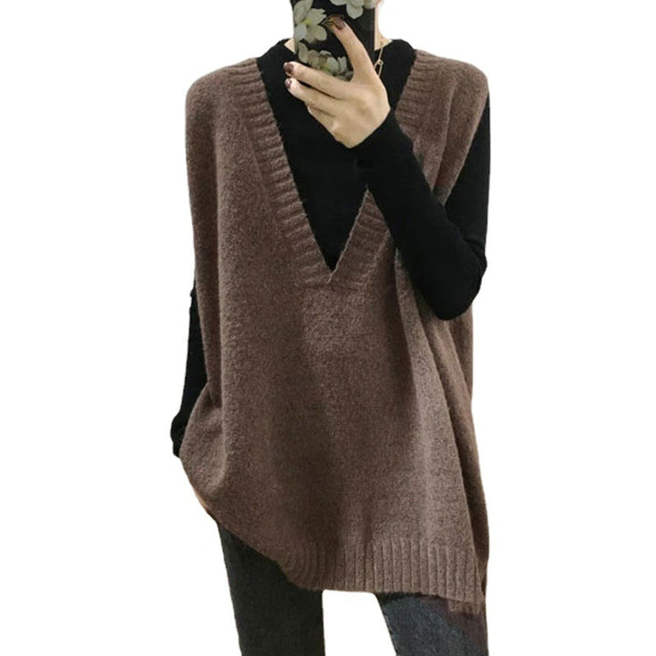 Dame Oversized Let Strikpullover Stilla