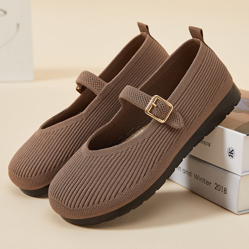 Femme strækbare Mary Jane Ballerinas med behageligt elastikbånd Stilla