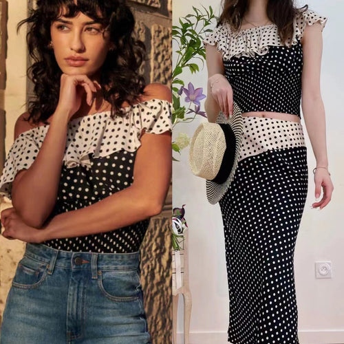 Damer Off-Shoulder Bluse med voluminøse flæser Stilla