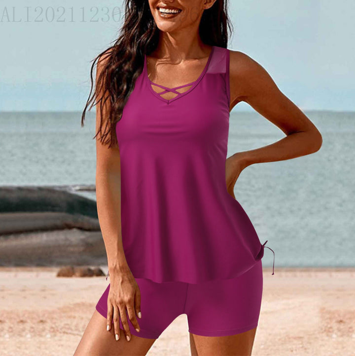 Dame Sporty Tankini med shorts Skovae