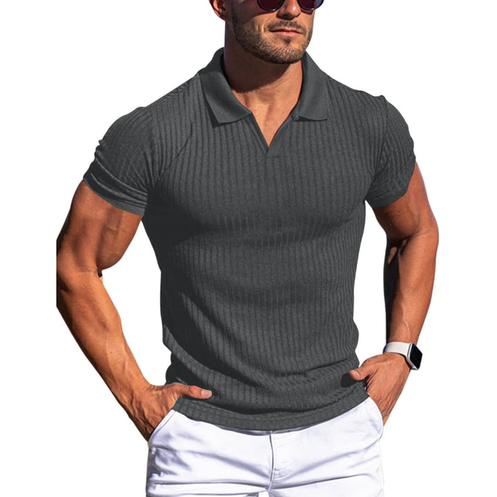 Herrer polo skjorte med struktureret ribdesign og behagelig pasform Stilla